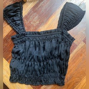 Free People black smocked cami